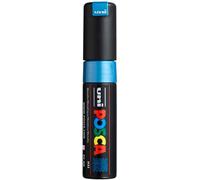 Uni-Ball M PC8K B Marcatore Uni Posca a Tempera, a Scalpello, 8 mm, Blu Metalico