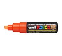 Uni-Ball 182676 - Marcatore POSCA con punta larga a cuneo, arancione neon
