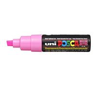Uni-Ball M PC8K B Marcatore Uni Posca a Tempera, a Scalpello, 8 mm, Rosa Fluo
