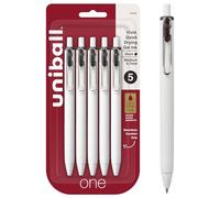 uni-ball one Retractable Gel Pens, Medium Point (0.7mm), Black Ink, 5 Pack