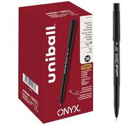 uni-ball ONYX Penna a sfera, punta fine (0,7 mm), nera, 72 pezzi