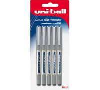 Uni-Ball - Penna a sfera Eye blu, 5 pezzi | Penna roller a prova di documento con punta da 0,7 mm per una scrittura fluida e precisa
