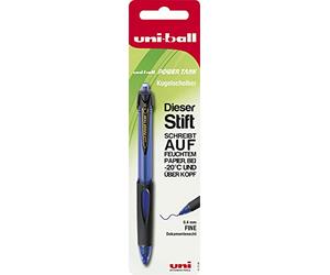 Uni-Ball - Penna a sfera Powertank blu 1,0 mm | A prova di documento, scrive su carta umida, utilizzabile fino a -20 °C, ricaricabile
