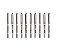 uni-ball Penna roller a inchiostro liquido nero, punta media da 0,7 mm, confezione da 10 pz.
