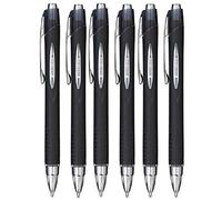 Uni Ball penna rollerball nera Jetstream retrattile larga 1 mm, punta SXN-210 (confezione da 6)