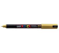 UNI MITSUBISHI - M PC1MR ORO - Marcatore a base d'acqua Uni Posca Pen PC1M - punta extra fine 0,7mm - oro - Uni Mitsubishi - 69913 - Conf. da 1 Pz. - M PC1MR ORO