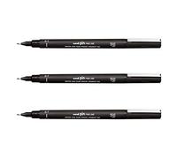 Uni-Ball pin Drawing Pen fineliner ultra fine Line Marker 0.7 mm Black Ink - [confezione da 3]