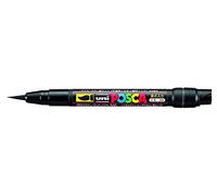 Uni-Ball Posca Brush - nero, confezione da 5