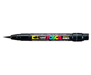 Uni-Ball Posca Brush - nero, confezione da 5