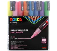 uni-ball Posca Marker with Fine Round Tip Set of 8 - glitter colours