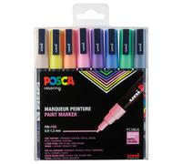 uni-ball Posca Marker with Fine Round Tip Set of 8 - pastel colours