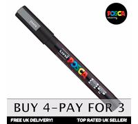 Uni-ball Posca PC-3M Pittura Arte Evidenziatori Argento Singolo