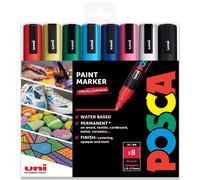 Uni-Ball Posca PC-5M Marcatore a Vernice Arte Penne Classico Set (B) 8 Penne IN