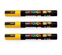 Uni-Ball POSCA PC-5M - Pennarelli per pittura, 1,8-2,5 mm, colore: ocra