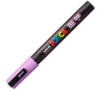 uni-ball- Pennarello Uni Posca con Punta fine Rotonda, Spessore Tratto 0,9 - 1,3 mm, Lavanda, Colore Lilla, PC3MLAV