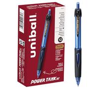 uni-ball Power Tank, penne a sfera retrattili, punta media, 1,0 mm, blu, confezione da 12