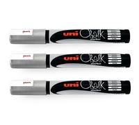 Uni-Ball PWE-5M Marker A Calcio Bullet Nib 1.8-2.5mm Argento Confezione Da 3