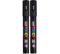 Uni-Ball ROTULADOR Uniposca PC-5M Negro (Confezione da 2)