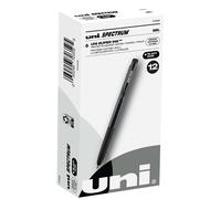 uni-ball Spectrum Retractable Gel Pen 12 Pack in Black with 0.7mm Medium Point Pen Tips Uni-Super Ink is Smooth Vibrant and Protects Agai