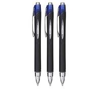 Uni-ball SXN210 SXN-210 - Penna roller Jetstream con meccanismo a pressione, 3 pezzi, colore: Blu