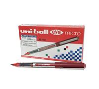 Uni-Ball UB-150 Eye Micro - Penna a sfera a punta fine, confezione da 12, colore rosso