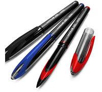 Uni-Ball, UBA-188-M, Air Micro, penna a sfera a punta fine da 0,5 mm, confezione da 3, nero, blu e rosso