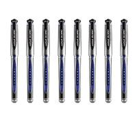 uni-ball UM-153S - Penne a sfera a gel con punta larga da 1 mm, tratto da 0,6 mm, inchiostro blu, confezione da 8