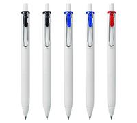 Uni-Ball UMN-S-05 - Penne a sfera retrattili, punta da 0,5 mm, colore: nero, blu, rosso, confezione da 5
