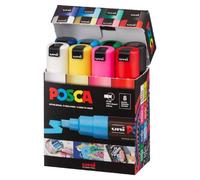 uni-ball uni Posca PC8K8C Paint Marker Pen Set, Large Tip, 8 Pieces - Assorted C