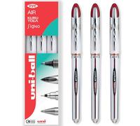 uni-ball Vision Elite UB-200 - Penna a sfera con pennino medio da 0,8 mm, in confezione regalo, confezione da 3, colore: rosso