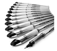 Uni-Ball Vision Elite UB-200 Penna roller a inchiostro liquido, confezione da 12 pezzi Black