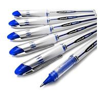 Uni-Ball Vision Elite UB-200 - Penna roller a inchiostro liquido, confezione da 6, colore: Blu
