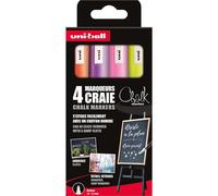 `Uni - Chalk Marker Pwe-5M, Set Of 4 Markers - Orange, Pink, Lilac ... Toy NUOVO