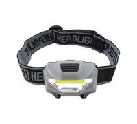 Uni-Com Torcia da testa compatta da 3 W COB LED con cinghia regolabile, fascio inclinabile, 3 impostazioni di illuminazione, batterie incluse per fai da te, campeggio, sport e tempo libero