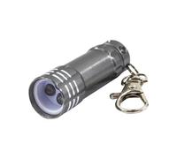 Uni-Com Torcia portachiavi con moschettone - Portachiavi compatto a LED, alloggiamento in alluminio, batterie a lunga durata incluse per chiavi, borse, zaini, passanti per cintura