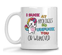 Uni-Corn I Suck At Apologies, So Unfck You Or Whatever Tazzine Da Caffè Ceramica Mug Unico Tazze Per Ufficio Latte Casa 330Ml