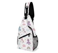 Uni-Corn Rainbow Donna Uomo Borsa Monospalla Multitasche Crossbody Bag Regolabile Borsa A Tracolla Per Ciclismo Trekking Viaggio