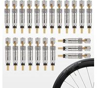 Uni-Fine 20 Pezzi Valvola Bici da Strada in Ottone, Valvola Bici Nucleo da Strada, Presta Valvola, Valvola Francese, Adattatore per Valvola di Ricambio Riparazione Bici