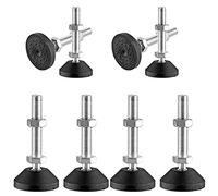 Uni-Fine 8 Pezzi Piedini Per Livellare Mobili, Piedini Fissi, Antiscivolo e Resistente All'umidità，Base Articolata,Acciaio Al Carbonio, Viti Regolabili Per Mobili Tavolo Sedia Armadio