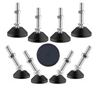 Uni-Fine 8Pezzi Mobili Scivolamento Piedini Livellamento, Piedini di Livellamento Regolabili, Base in Plastica Antiscivolo,per Mobili di medie Dimensioni con Filettatura Maschio