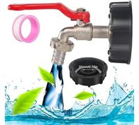 Uni-Fine Adattatore per Serbatoio da 1000 l, Rubinetto S60X6, Connettore Filettato IBC da 3/4", IBC Serbatoio Adattatore Rubinetto per Cisterna da 1000 litri per la Raccolta di Acqua Piovana