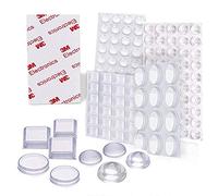 Uni-Fine Ammortizzatore di Colpi, Paraurti per Porta Cuscinetto Elastico Autoadesivo, Emisfero/Trapezio/Cilindro/Conico per Cassetti Vetro Antiscivolo (4 Dimensioni)