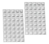 Uni-Fine - Cuscinetti elastici 12,6 mm, trasparenti, autoadesivi, quadrati, in gomma, per mobili, lastre di vetro, porte, armadi (80 pezzi)