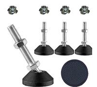 Uni-Fine - Piedini di livellamento M8 x 50 x Ø 50 mm, supportano fino a 450 kg, piedini regolabili in altezza per mobili