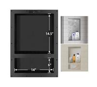 Uni-Green Ready Tile - Doppio ripiano per doccia a nicchia, 63,5 x 43,2 x 10,2 cm, dimensioni - articoli da toeletta e bagno, installazione semplice con superficie testurizzata