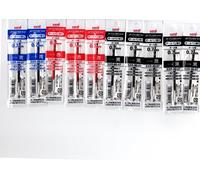 Uni Jet Stream - Penna a sfera multicolore con nucleo da 0,7 mm, set di 10 pezzi (cinque neri, tre rossi, due blu)