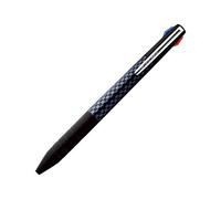 Uni Jetstream SXE3JSS05.24 - Penna a sfera Slim Compact, 3 colori (nero, rosso, blu) 0,5 mm, corpo nero