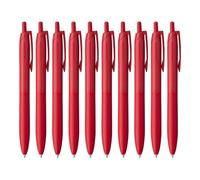 Uni Jetstream SXNLS07.15, penna a sfera singola, dotata di inchiostro Lite Touch da 0,7 mm (rosso), corpo rosso, SXNLS07.15, set da 10