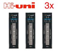 Uni Mitsubishi Hi-Uni Mine Ricambio per Matite Meccaniche • 0.3mm • H • Set of 3