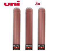 Uni Mitsubishi Uni Field Mine Ricambio per Portamine • 2mm • Rosso • Set of 3